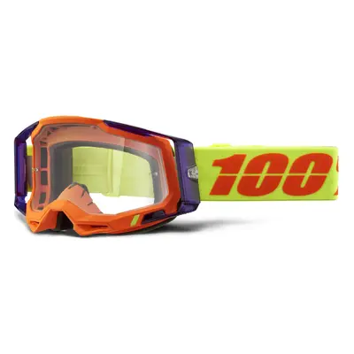 100% SPEEDLAB Kerékpáros szemüveg - RACECRAFT - sárga/narancssárga/fekete