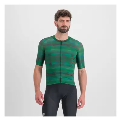 SPORTFUL Rövid ujjú kerékpáros mez - GLITCH BOMBER - zöld