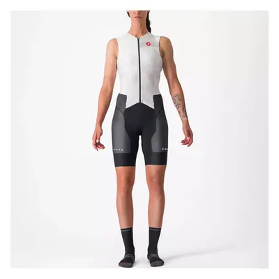 CASTELLI Kerékpáros overall - SANREMO W TRI - fehér/fekete