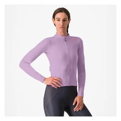 CASTELLI Hosszú ujjú kerékpáros mez - ESPRESSO THERMAL W - lila