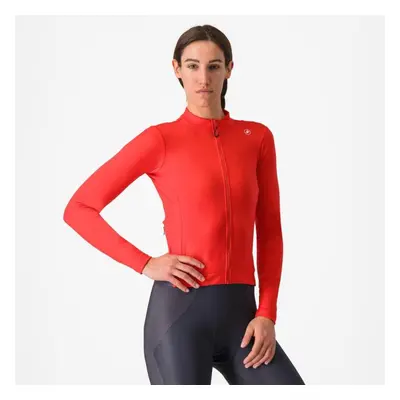 CASTELLI Hosszú ujjú kerékpáros mez - ESPRESSO THERMAL W - narancssárga