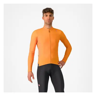 CASTELLI Hosszú ujjú kerékpáros mez - ESPRESSO THERMAL - narancssárga