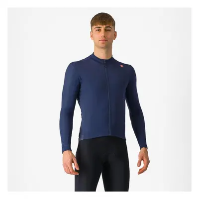 CASTELLI Hosszú ujjú kerékpáros mez - ESPRESSO THERMAL - kék