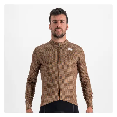 SPORTFUL Hosszú ujjú kerékpáros mez - CHECKMATE THERMAL - barna