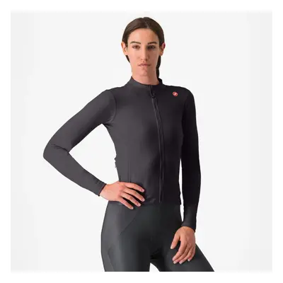 CASTELLI Hosszú ujjú kerékpáros mez - ESPRESSO THERMAL - fekete