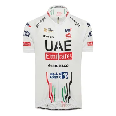 PISSEI Rövid ujjú kerékpáros mez - UAE TEAM EMIRATES KIDS - fekete/fehér/piros