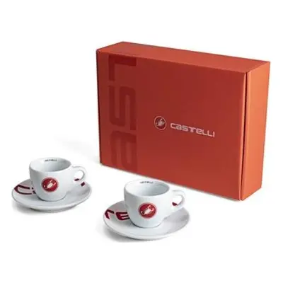 CASTELLI csészéket - ESPRESSO CUP - fehér/piros