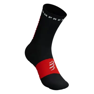 COMPRESSPORT Klasszikus kerékpáros zokni - ULTRA TRAIL V2.0 - fekete/piros