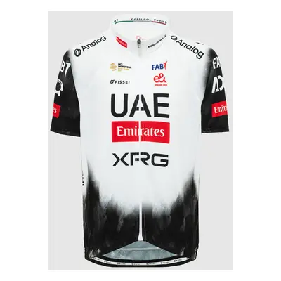 PISSEI Rövid ujjú kerékpáros mez - UAE TEAM EMIRATES REPLICA JR - fehér/fekete