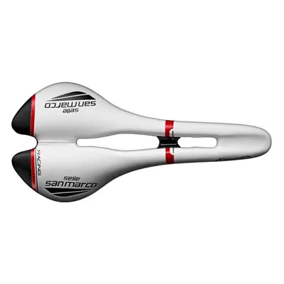 SELLE SAN MARCO ülés - ASPIDE OPEN-FIT RACING NARROW - fehér/fekete/piros