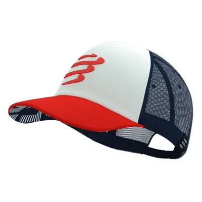 COMPRESSPORT Kerékpáros sapka - TRUCKER CAP - kék/fehér/piros