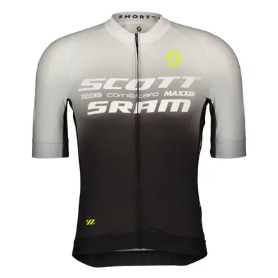 SCOTT Rövid ujjú kerékpáros mez - SRAM PRO - fekete/fehér