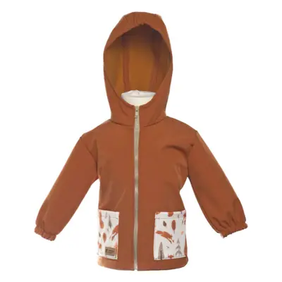 Gyermek softshell kabát Monkey Mum® membránnal - Őszi levelek