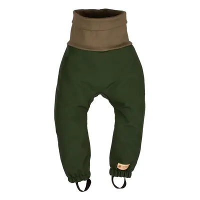 Gyermek növekvő téli softshell nadrág bárány Monkey Mum® - Khaki vadász 98/104