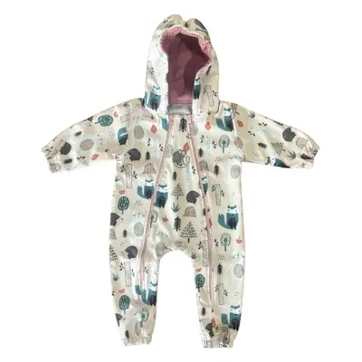 Monkey Mum® Softshell jumpsuit membránnal - Napi állatok - 62/68, 74/80 méret 74/80