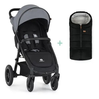 PETITE&MARS Sport babakocsi Street2 Air Black Ultimate Grey + PETITE&MARS táska Jibot INGYENES