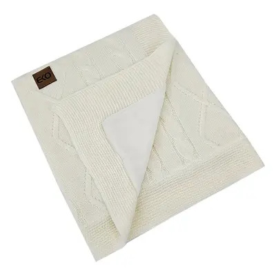 EKO Cashmere takaró velúr béléssel Ecru 100x80 cm