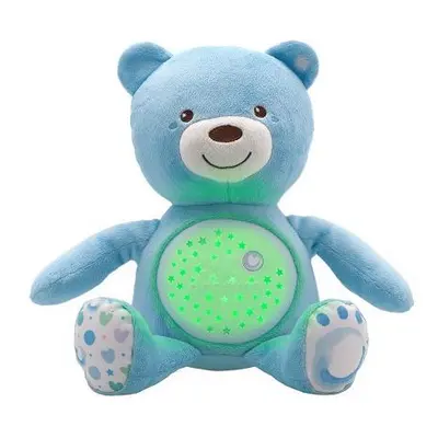 CHICCO Alvó maci kivetítővel és zenével Baby Bear First Dreams kék 0m+