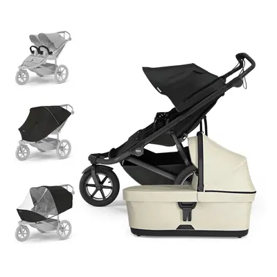 THULE Testvér babakocsi Urban Glide dupla fekete/puha bézs szett