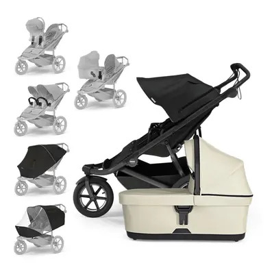 THULE Testvér babakocsi Urban Glide dupla fekete/puha bézs készlet