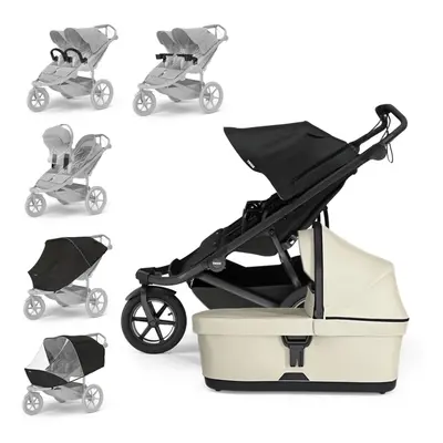 THULE Testvér babakocsi Urban Glide dupla fekete/puha bézs készlet