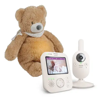 Philips AVENT Babafigyelő videó SCD891/26+NATTOU Cumi az 1-ben Álmosmedve Halványbarna m+