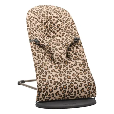 BABYBJÖRN Lounger Bliss Beige Leopard mintás pamut, sötétszürke konstrukció