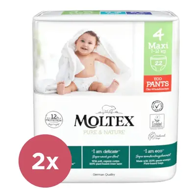 2x MOLTEX Pure&Nature eldobható pelenkabugyi db Maxi (7-12 kg) db