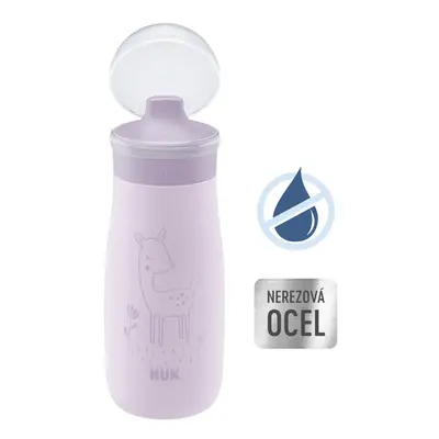 NUK Mini-Me Sip rozsdamentes acél flakon - lila 300ml, 9m+