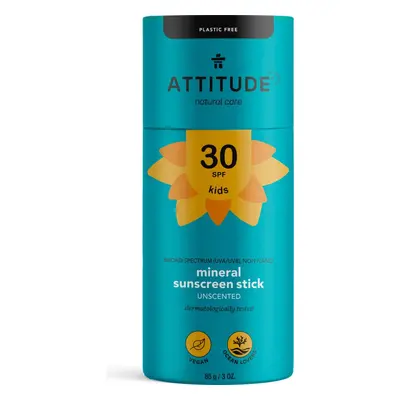 ATTITUDE Gyermek 100% ásványi védőrúd az egész testre (SPF 30) illatanyag nélkül g