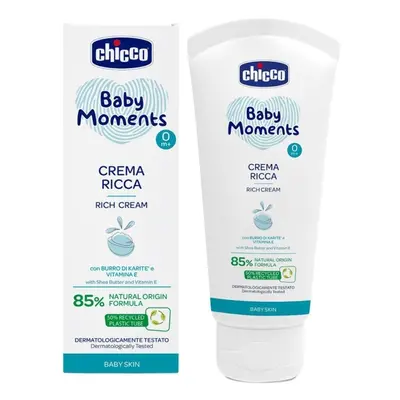 CHICCO Tápláló krém Baby Moments 85% természetes összetevők ml, 0m+