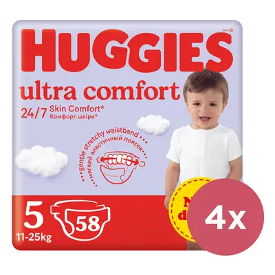 4x HUGGIES® Eldobható pelenkák Ultra Comfort Mega (11-25 kg) db