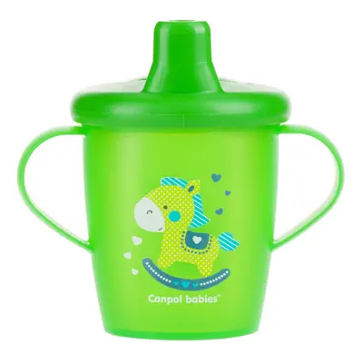 CANPOL BABIES Kiömlésmentes pohár TOYS - zöld (250 ml)