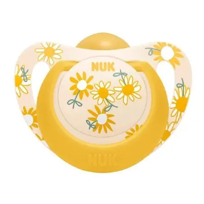 NUK Pacifier Star latex 6-18m. doboz - sárga