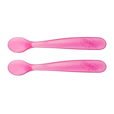 CHICCO Spoon szilikon db rózsaszín 6m+