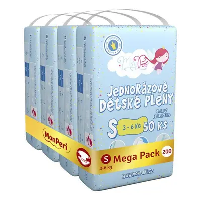 MONPERI Klasik eldobható pelenkák (3-6 kg) db - Mega Pack