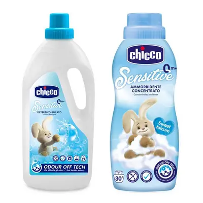 CHICCO Mosószer gyerekeknek Sensitive 1,5 l + Öblítő konc. Édes por ml