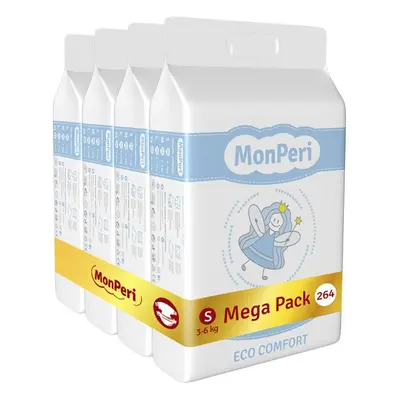 MONPERI Eco Comfort Pelenkák eldobható (3-6 kg) db - Mega Pack