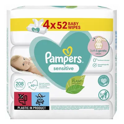 PAMPERS Sensitive 4x52 db - nedves törlőkendő