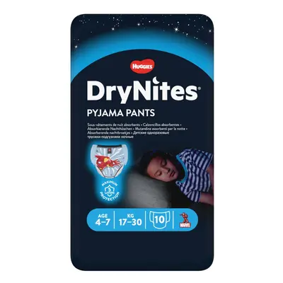 HUGGIES® DryNites eldobható pelenkabugyi fiúknak éves korig (17-30 kg) db