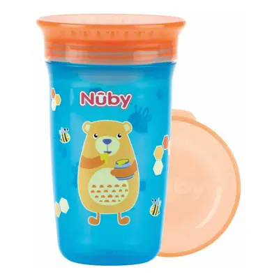 NUBY bögre nem folyós 360° 300ml, m+ kék/narancs