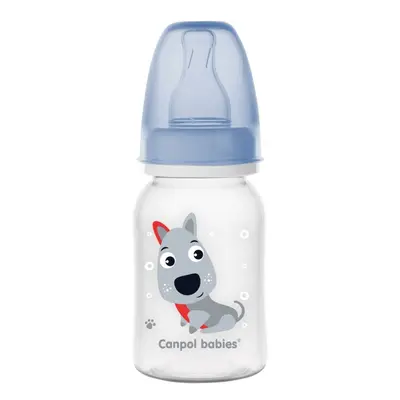 CANPOL BABIES üveg CUTE ANIMALS nyomattal 120ml - kék