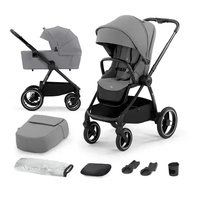 KINDERKRAFT SELECT Kombinált babakocsi Nea 2in1 Platinum Grey, Premium