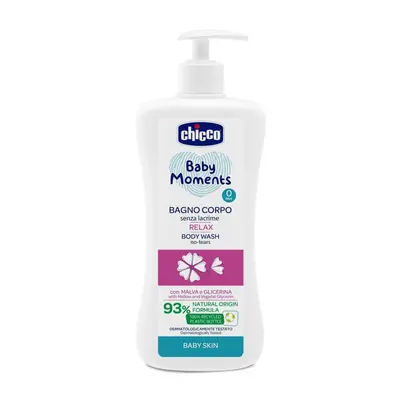 CHICCO testsampon adagolóval Baby Moments Relax 93%-ban természetes összetevők ml