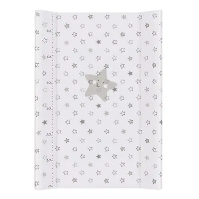 CEBA pelenkázószőnyeg sarkú fix táblával (50x70) Comfort Stars szürke