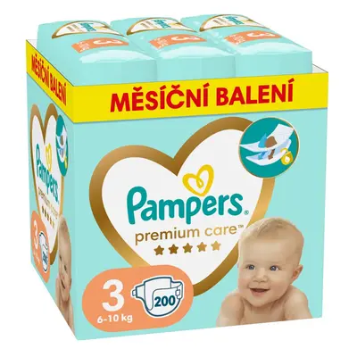 PAMPERS Premium Care eldobható pelenka 3-as méret (200 db) kg - havi csomag