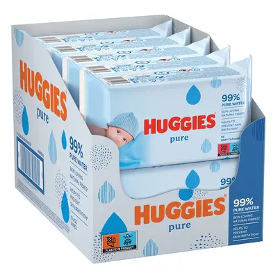 10x HUGGIES® Single Pure Nedves törlőkendő db