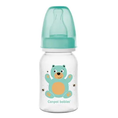 CANPOL BABIES üveg CUTE ANIMALS felirattal 120ml - zöld