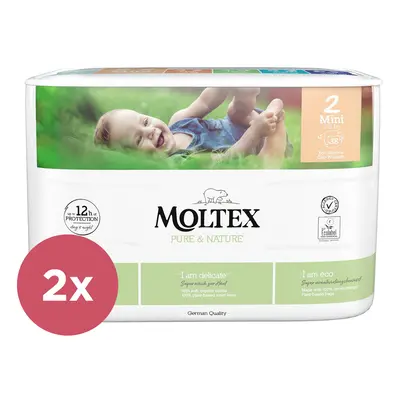 2x MOLTEX Pure&Nature eldobható pelenka db Mini (3-6 kg) db