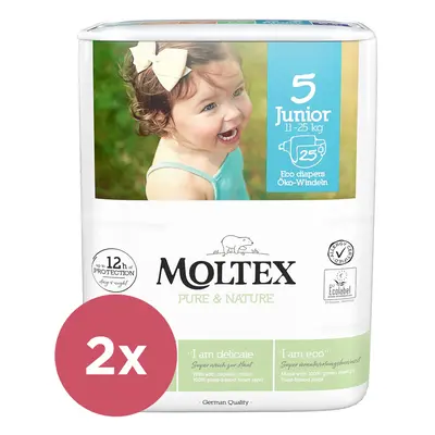 2x MOLTEX Pure&Nature eldobható pelenka Junior (11-25 kg) db